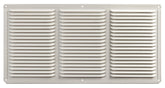 Master Flow EAC16X8W Undereave Vent, 8 in L, 16 in W, 65 sq-ft Net Free Ventilating Area, Aluminum, White